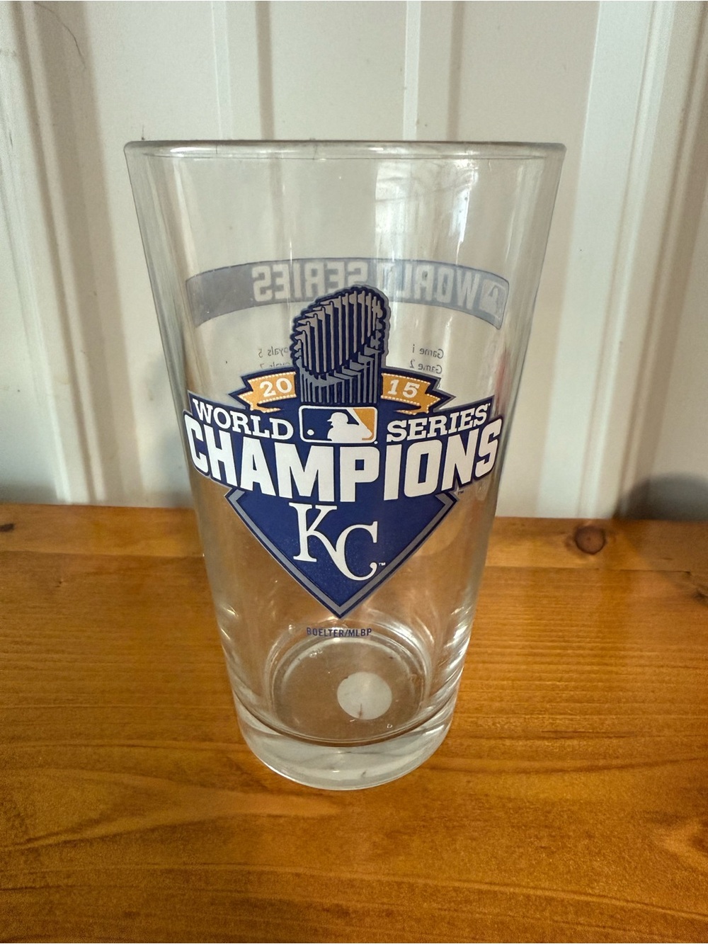 Kansas City Royals World Series pub glass